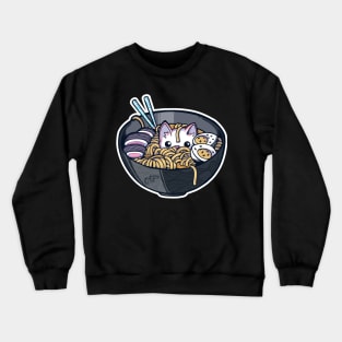 Ramen Noodle Kitten Crewneck Sweatshirt